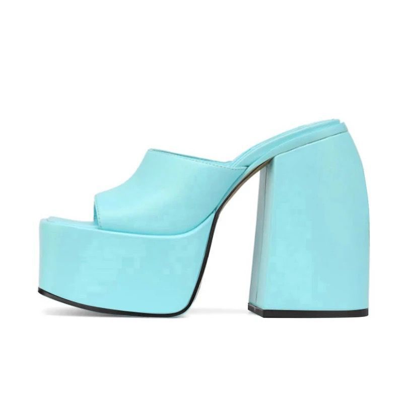 High Heel Women Thick Heel Fish Mouth Sandals