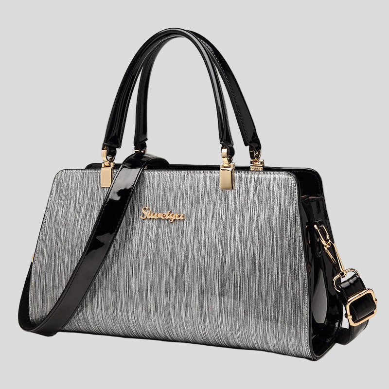 Trendy Mother Atmosphere Middle-aged Messenger Handbag Simple One-shoulder Leather Handbags