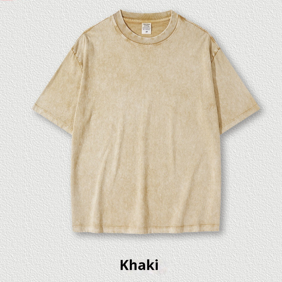 Washed Round Neck Short Sleeve Batik Children's T-shirt