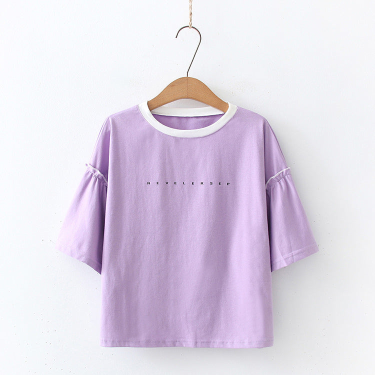 Girls' Small Fresh Suit Denim Strap Shorts