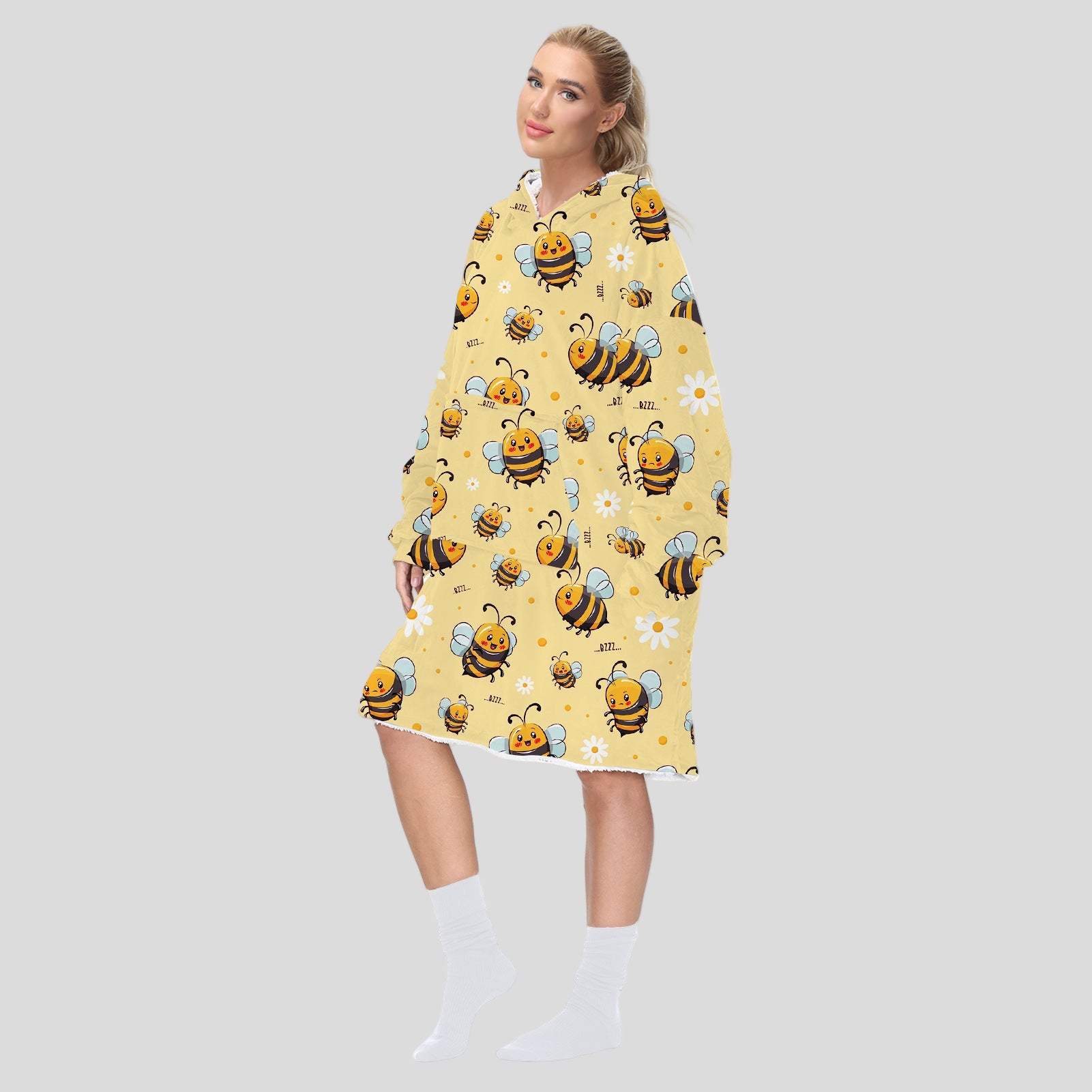 Digital Printing Couple Winter Home Wear Lamb Wool Blanket Sweater Wearable Blanket