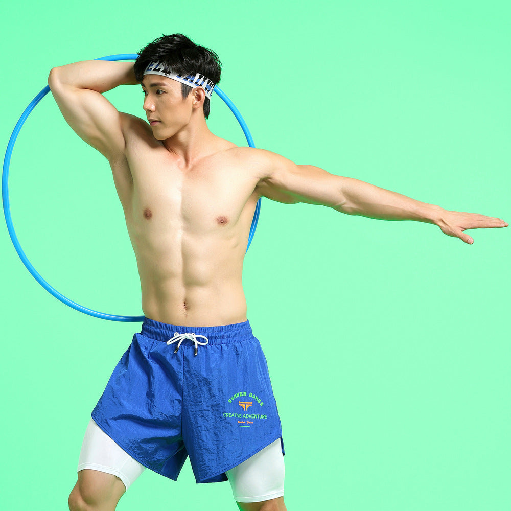Double-layer Sports Pants Basketball Track And Field Quick-drying Beach Shorts