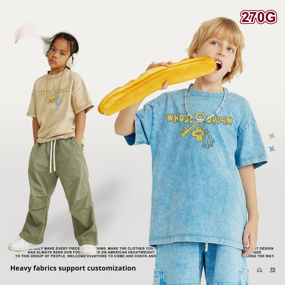 Vintage Printed T Boys And Girls Short Sleeve