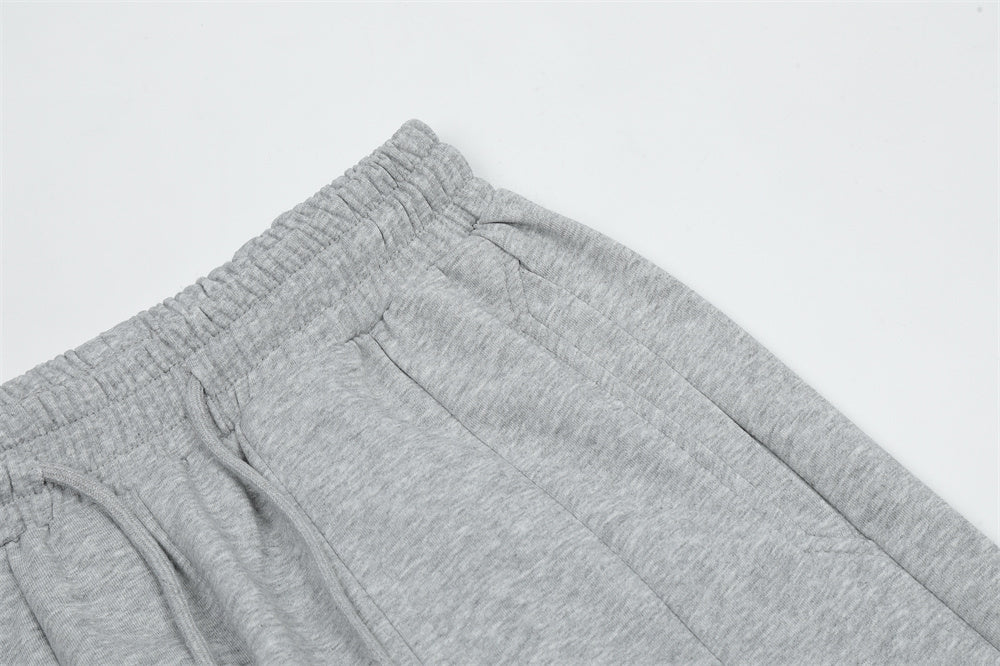 Letter Embroidery Sports Straight Sweatpants Men