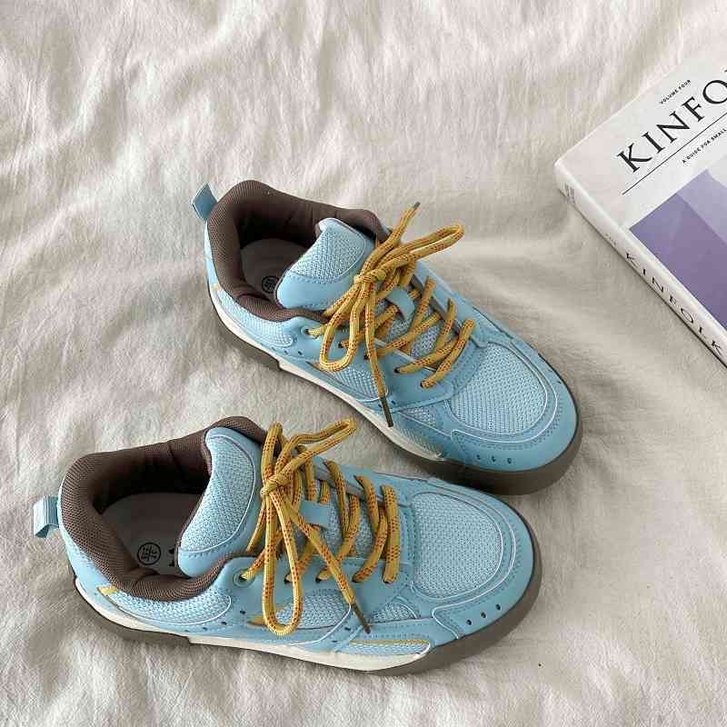Blue Platform Breathable Bread Board Shoes For Women