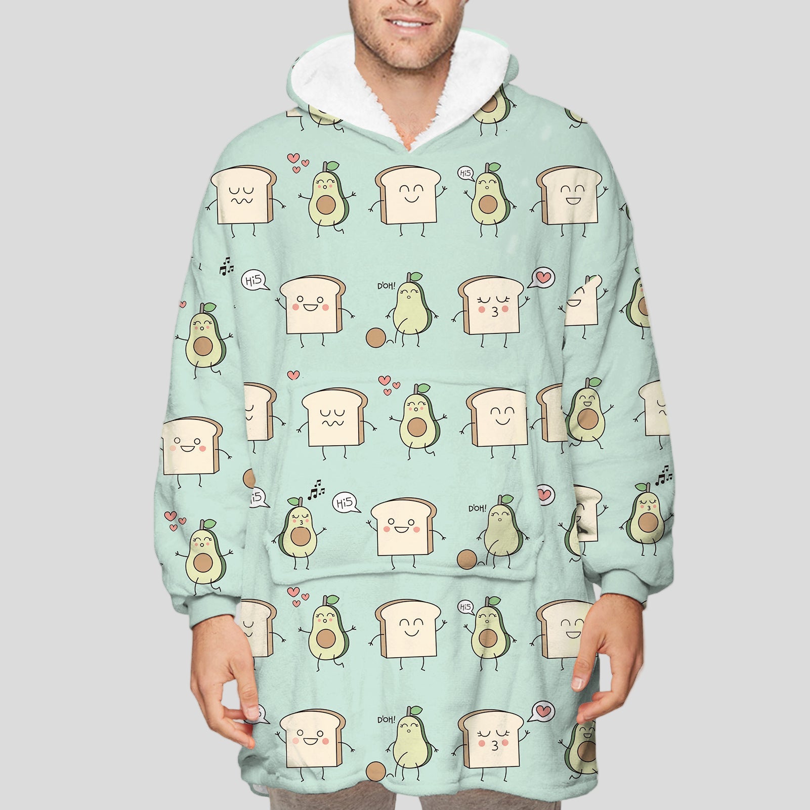 Digital Printing Couple Winter Home Wear Lamb Wool Blanket Sweater Wearable Blanket