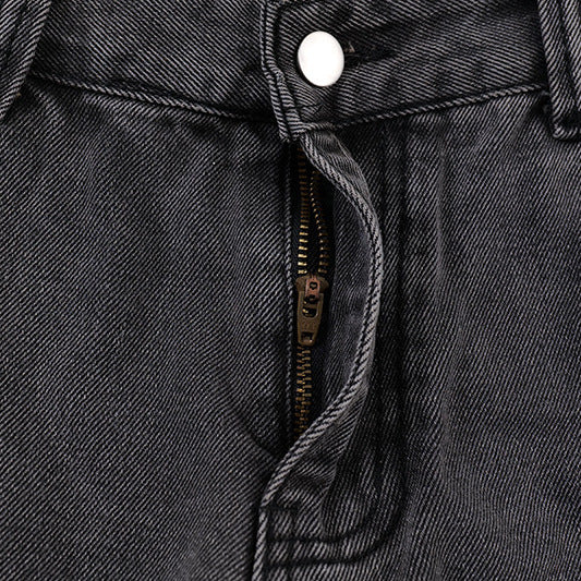 American Retro Cropped Ripped Jeans