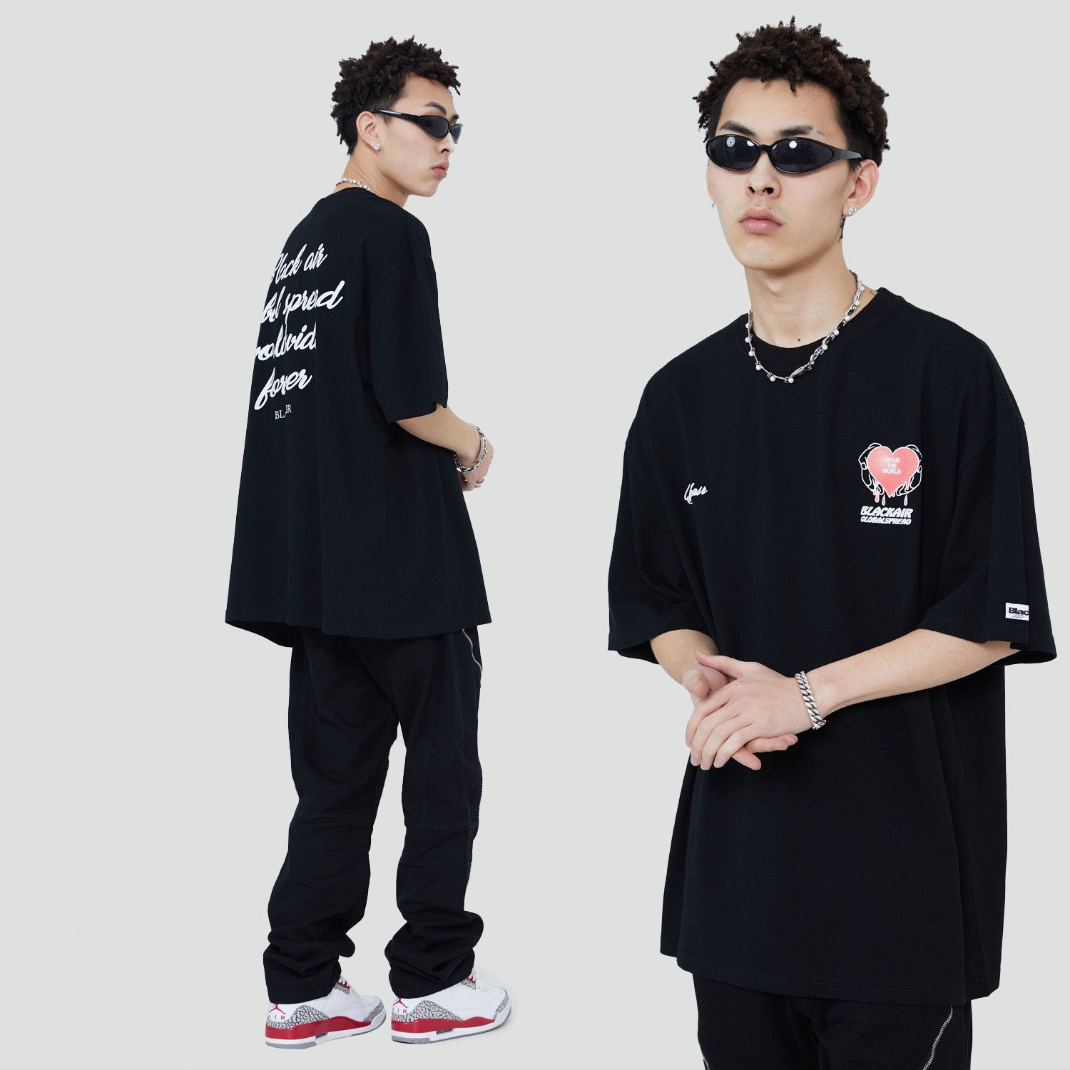 Niche Street Retro Short-sleeved T-shirt Men