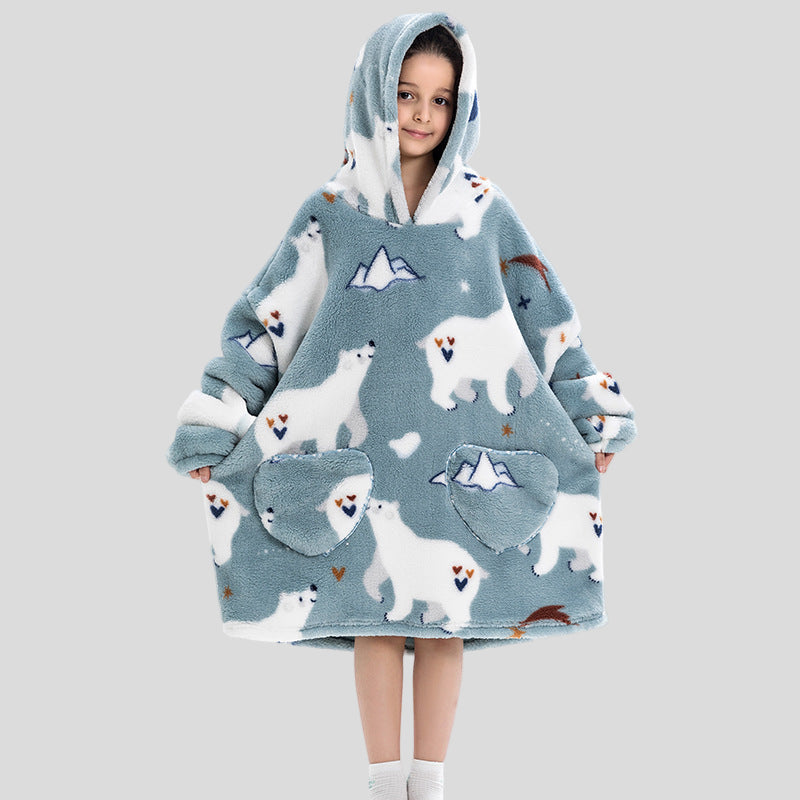 Oversized Thermal Sweatshirt Lazy Sweatshirt Kids