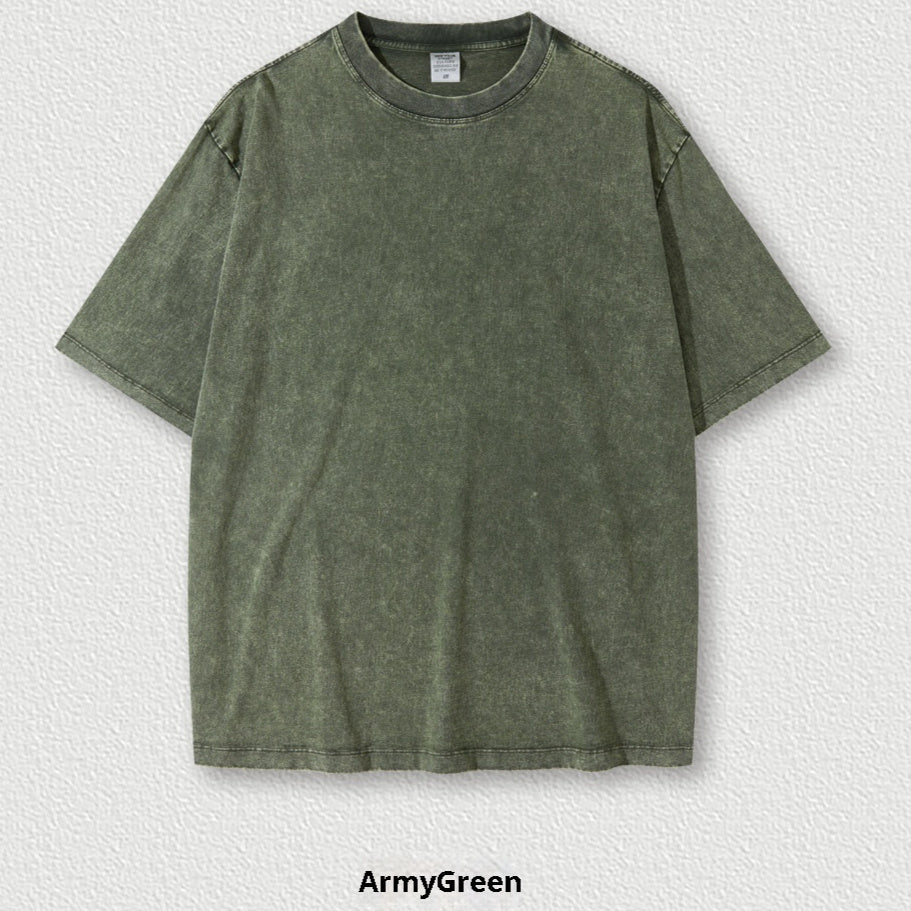 Washed Round Neck Short Sleeve Batik Children's T-shirt