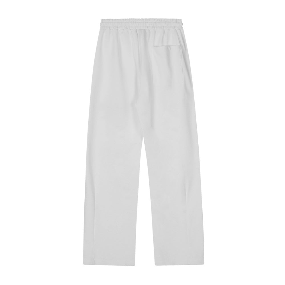 Letter Embroidery Sports Straight Sweatpants Men