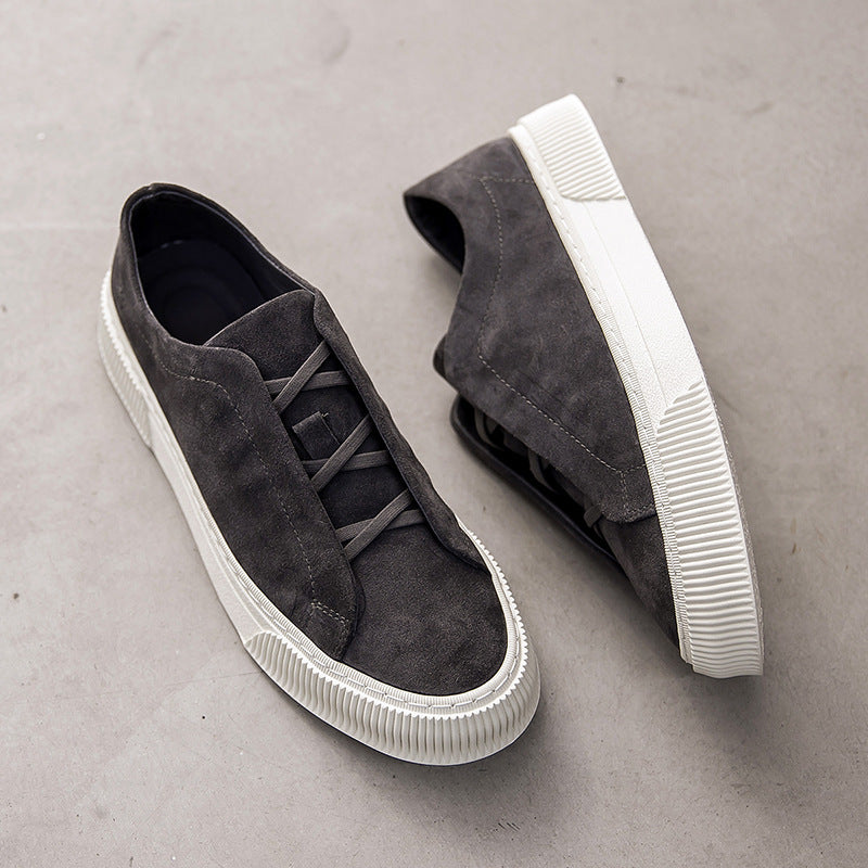 New Fashion Brand Breathable Low Top Slip-on Board Shoes Men's Suede Casual Shoes