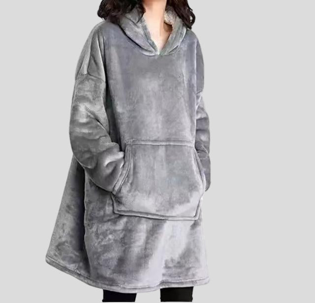 Hoodie Nightgown Flannel TV Blanket Casual Home Furnishing