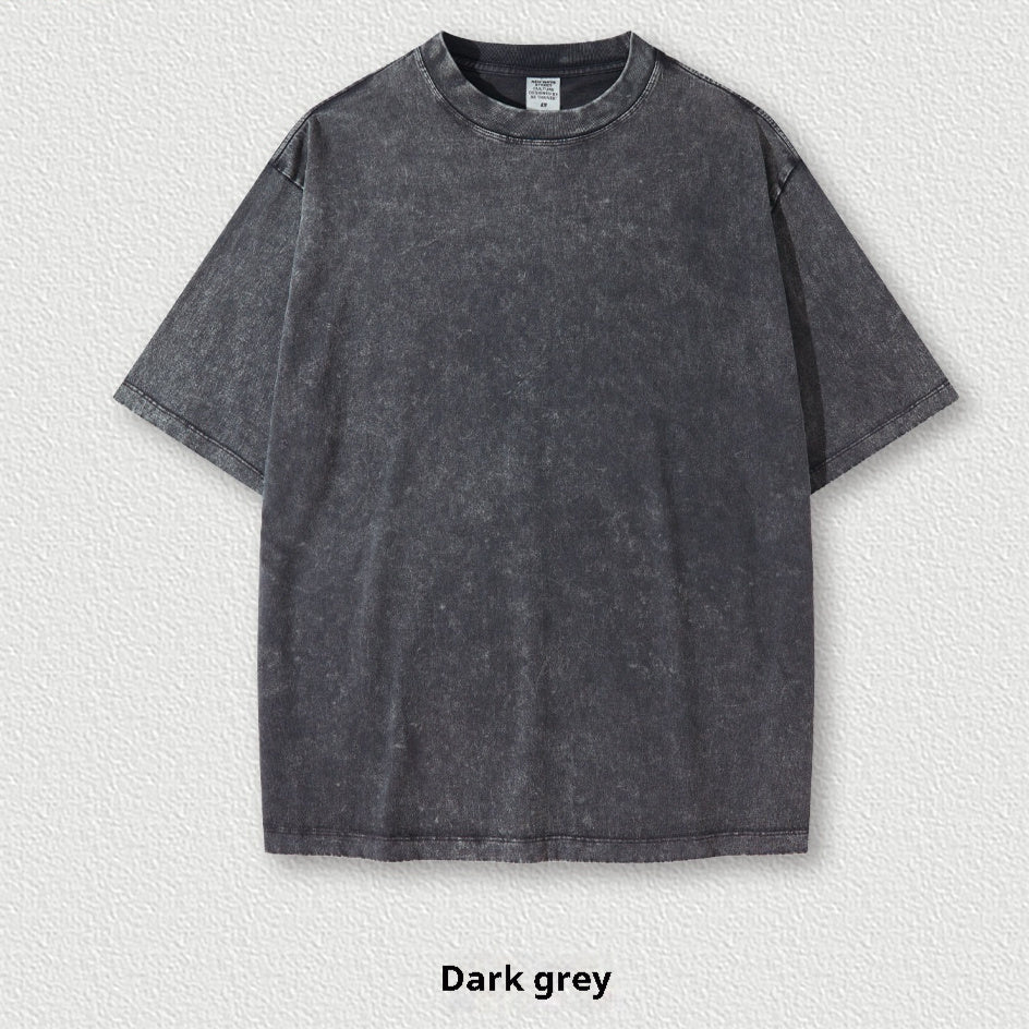 Washed Round Neck Short Sleeve Batik Children's T-shirt