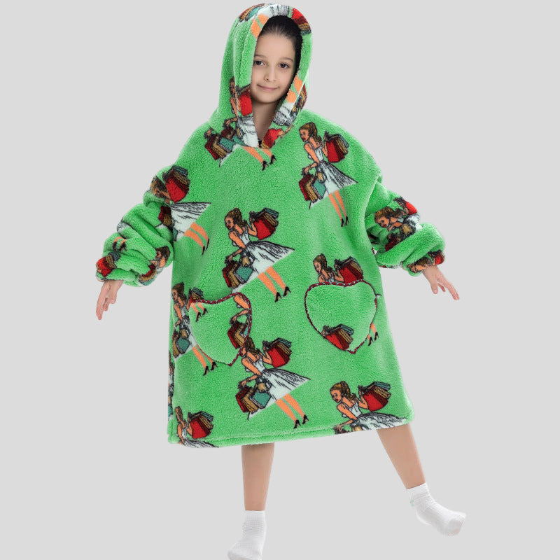 Oversized Thermal Sweatshirt Lazy Sweatshirt Kids